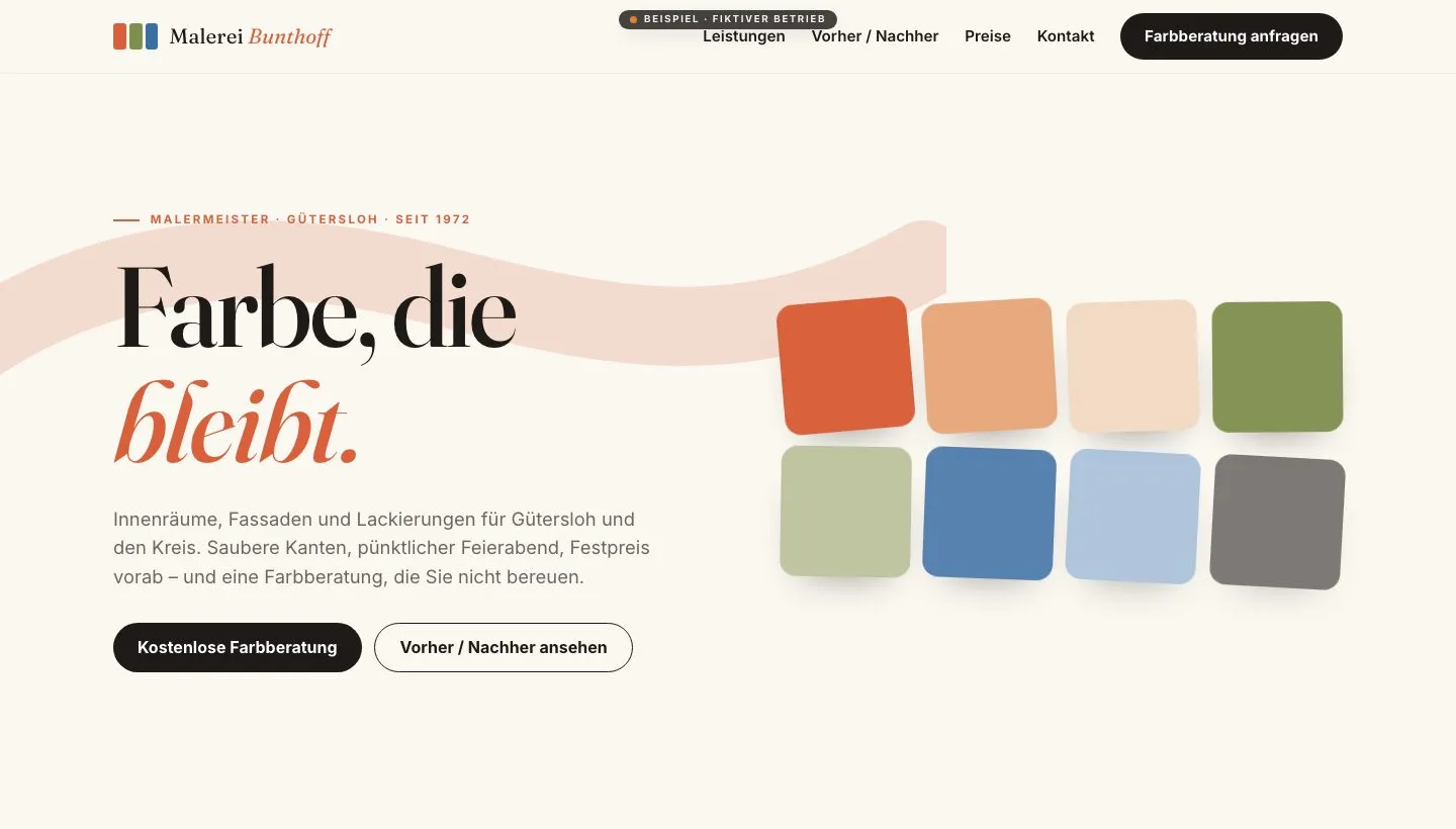 Beispiel-Website Malerei Bunthoff (Maler)