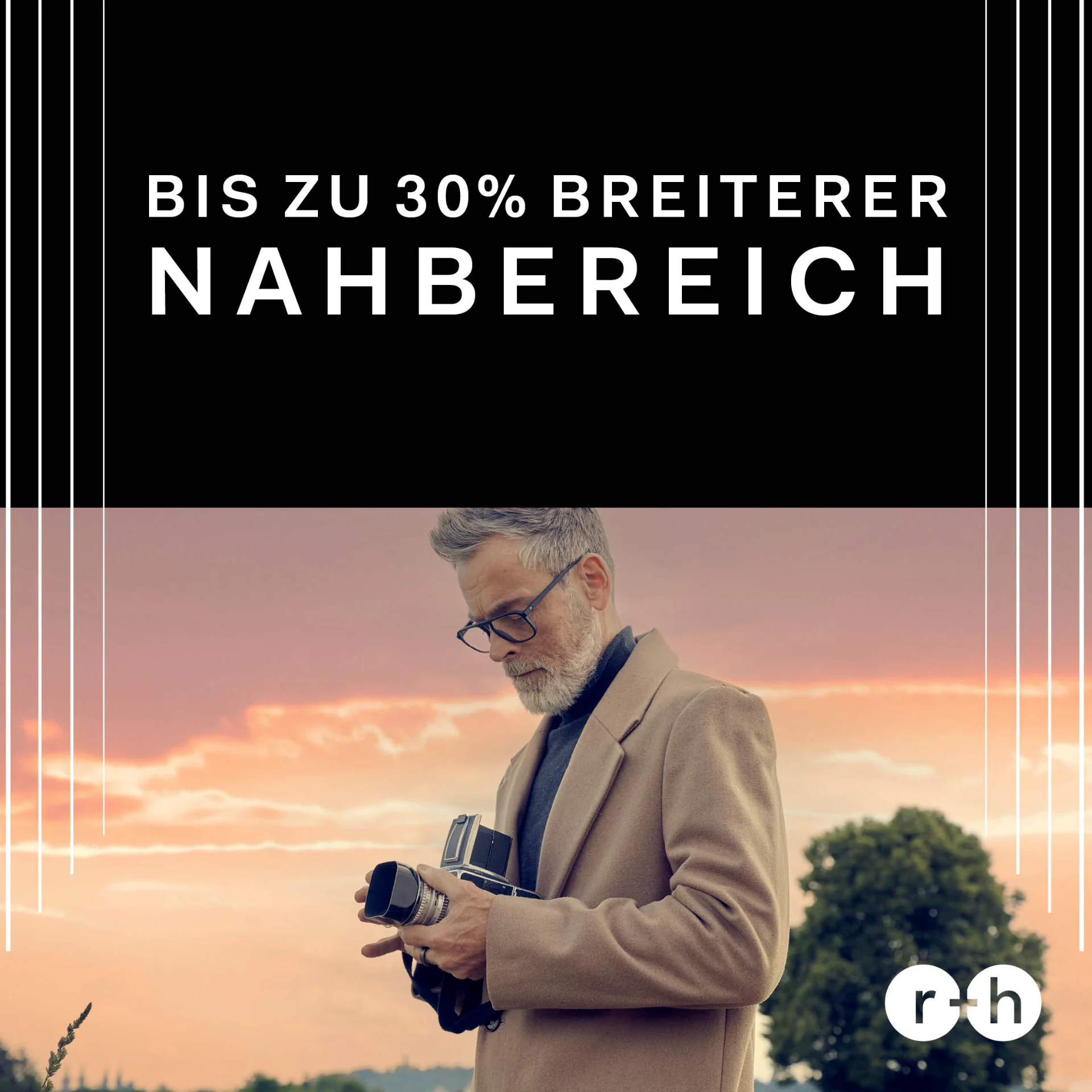 Ruhiger Nahbereich beim Lesen durch das SiiA2-Glas